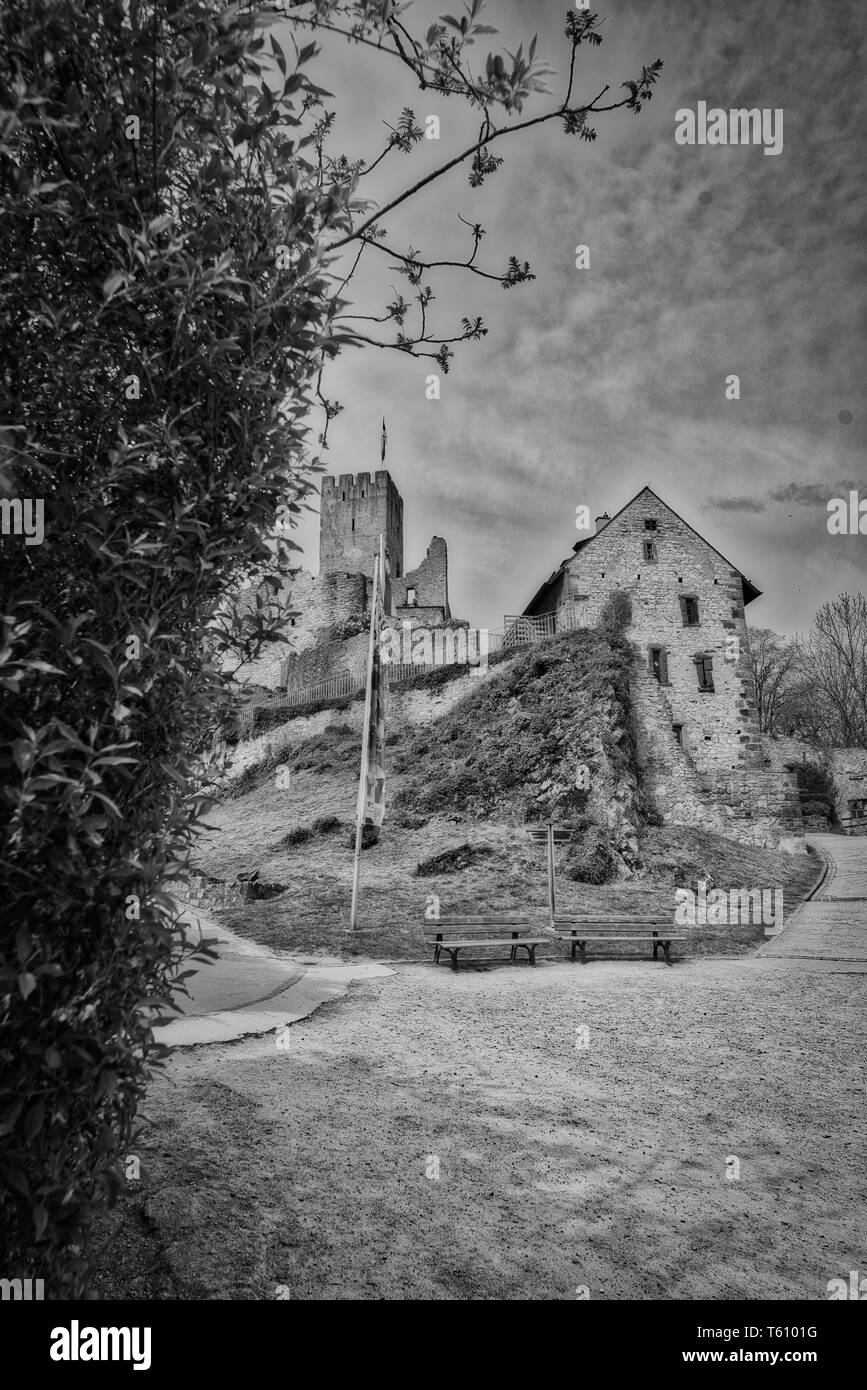 Old walls castle ruins in Black and White Stock Photos & Images - Alamy