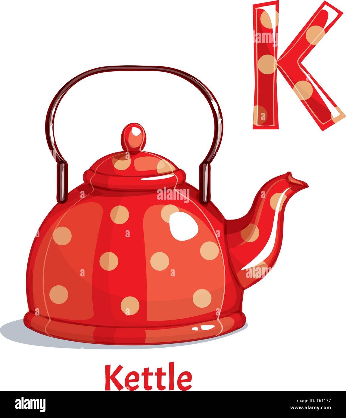 Vector alphabet letter K. Kettle Stock Vector Image & Art Alamy