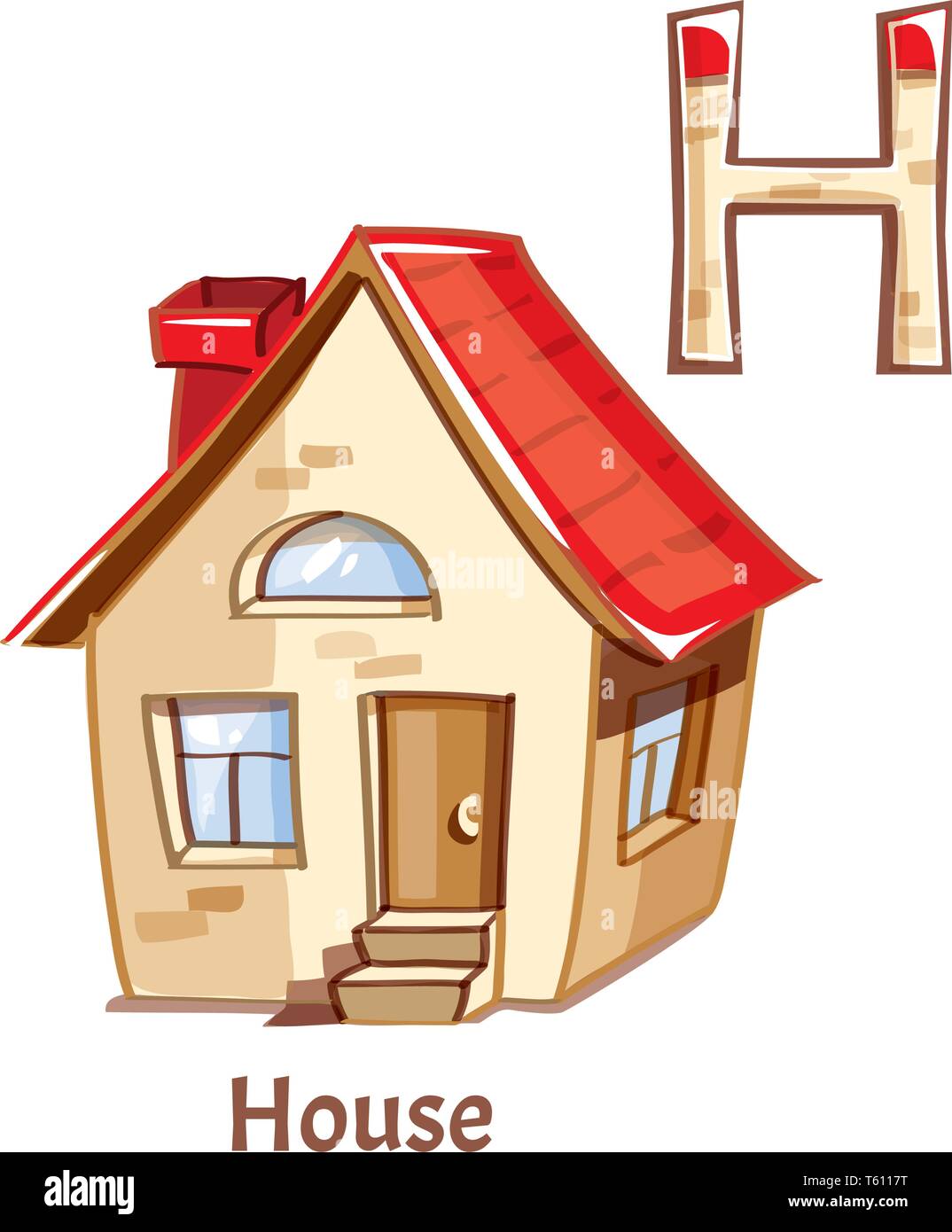 Vector alphabet letter H. House Stock Vector Image & Art Alamy