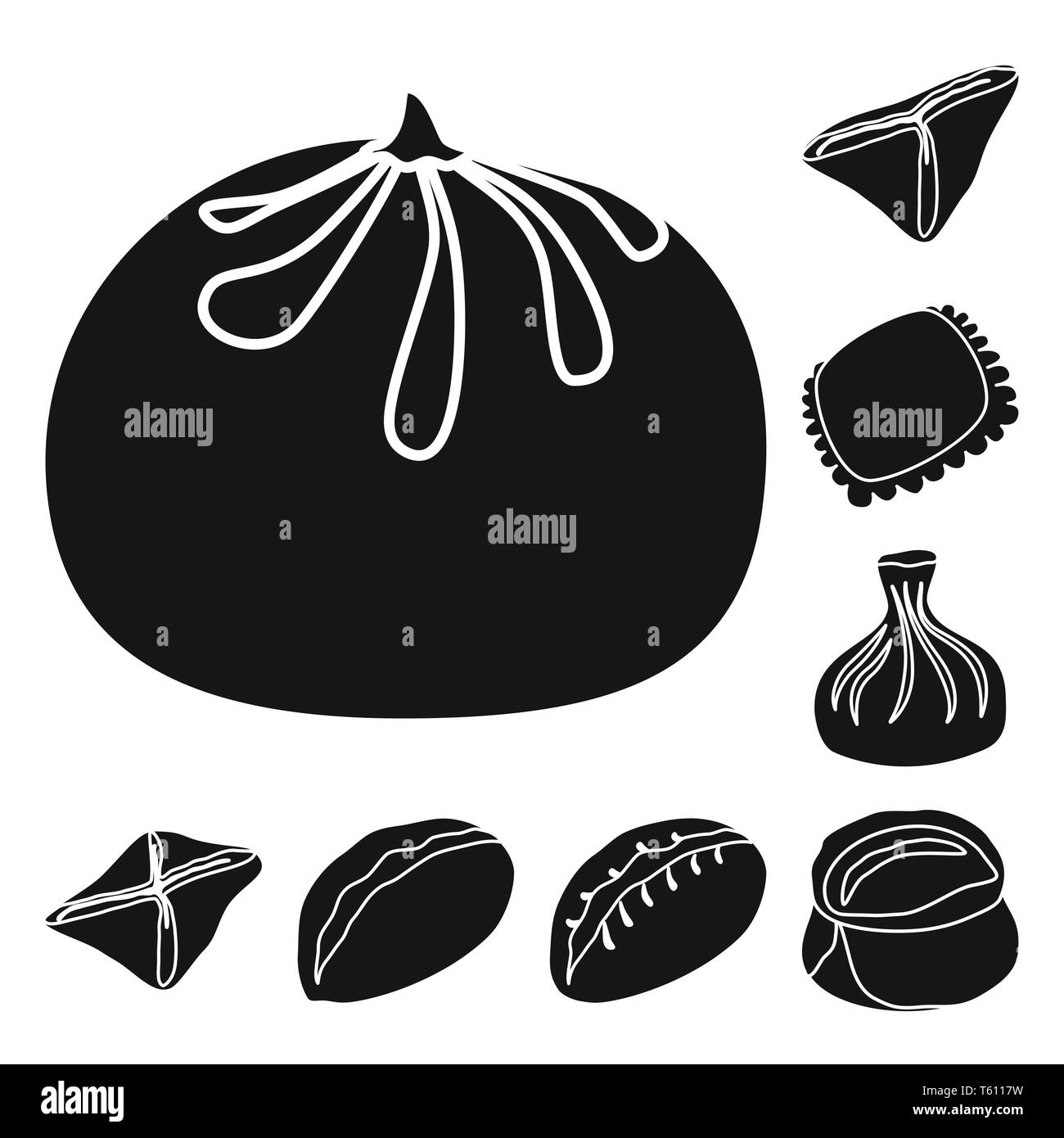 Vector design of cuisine and appetizer icon. Collection of cuisine and ...
