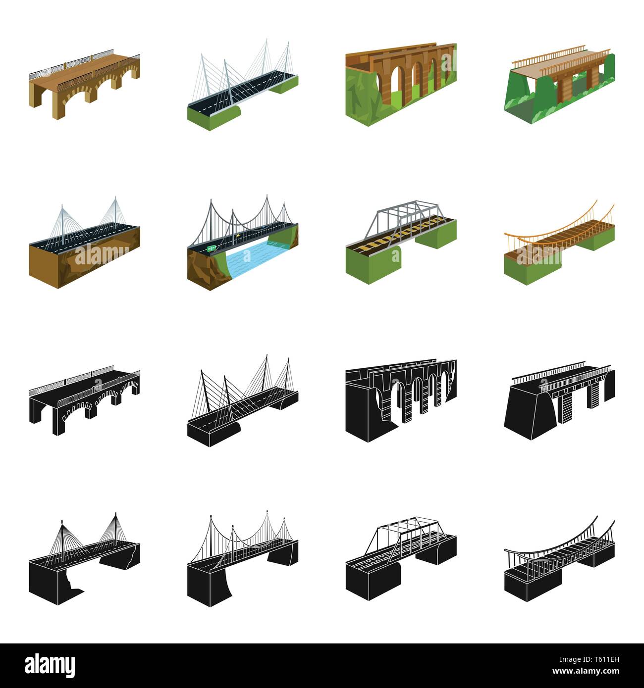 Vector design of connection and design icon. Set of connection and side ...