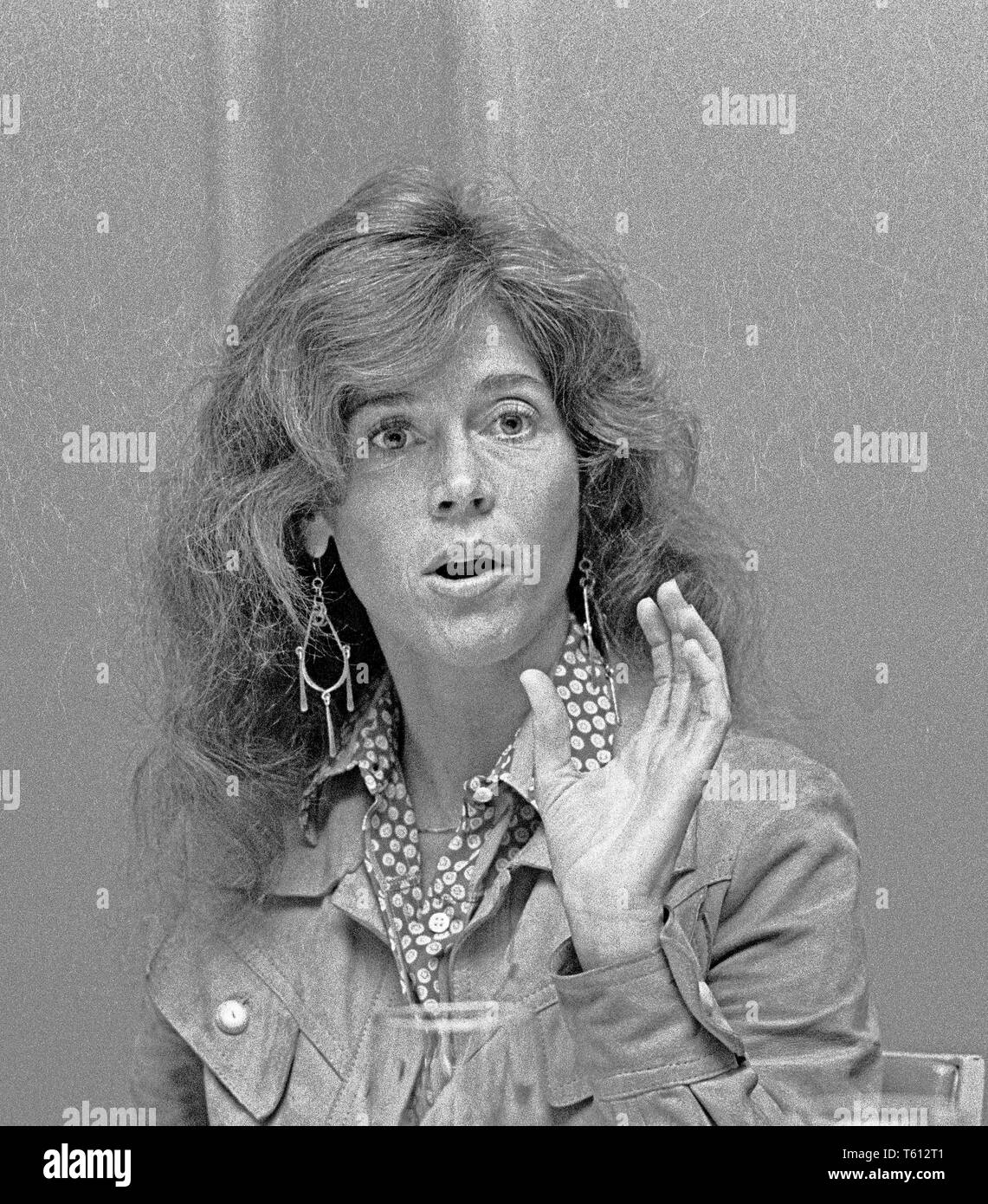Actress, Jane Fonda, October 17, 1977, California Stock Photo