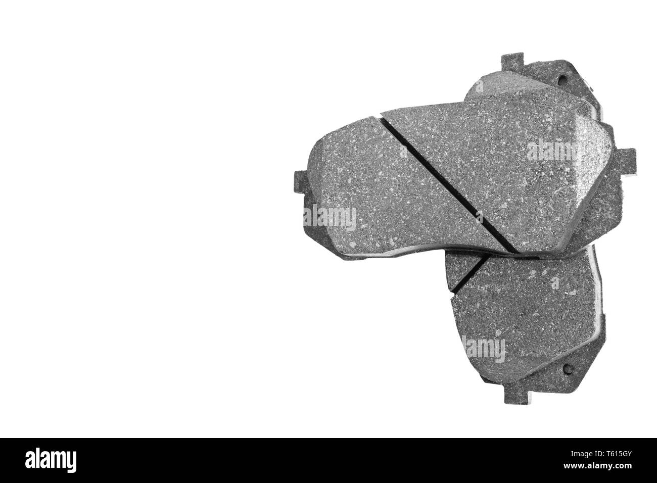 Brake pads isolated on white background. Auto parts. Brake pads