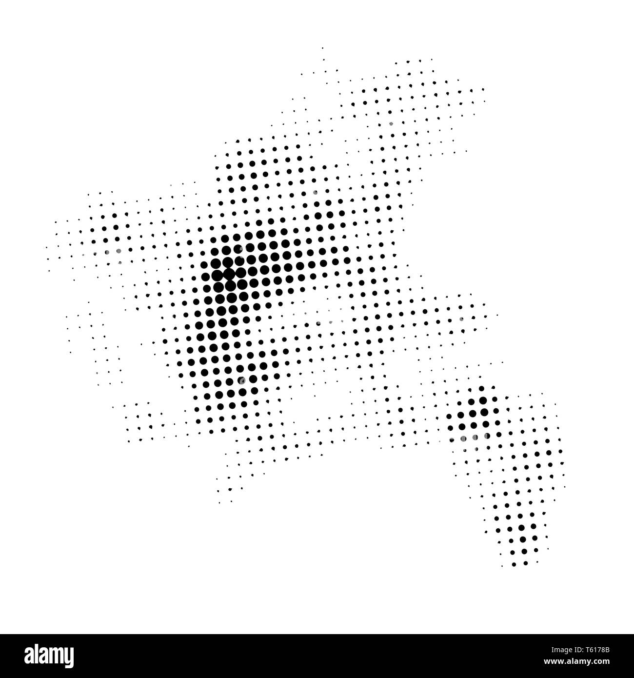 Abstract grunge halftone dots, pattern isolated on white Stock Vector ...