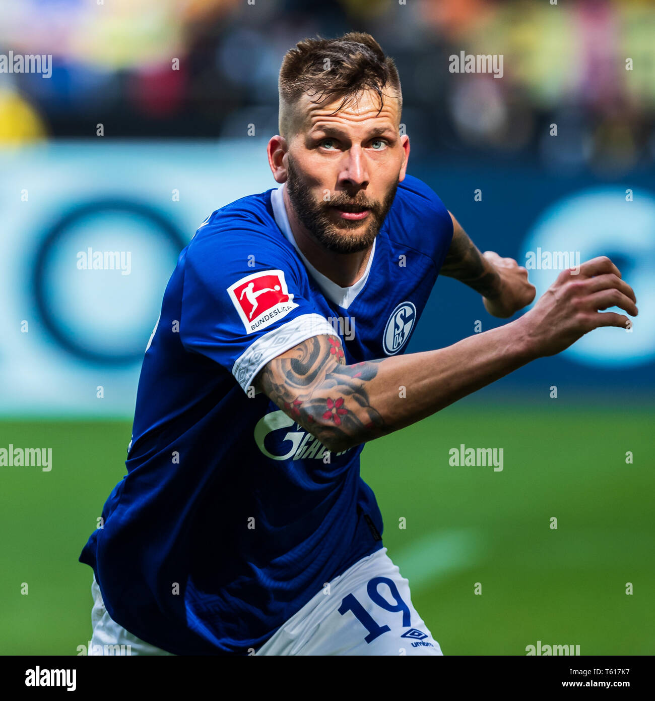 27 april 2019 Dortmund, Germany Soccer German Bundesliga Borussia Dortmund v Schalke 04   Guido Burgstaller (Schalke 04) Stock Photo