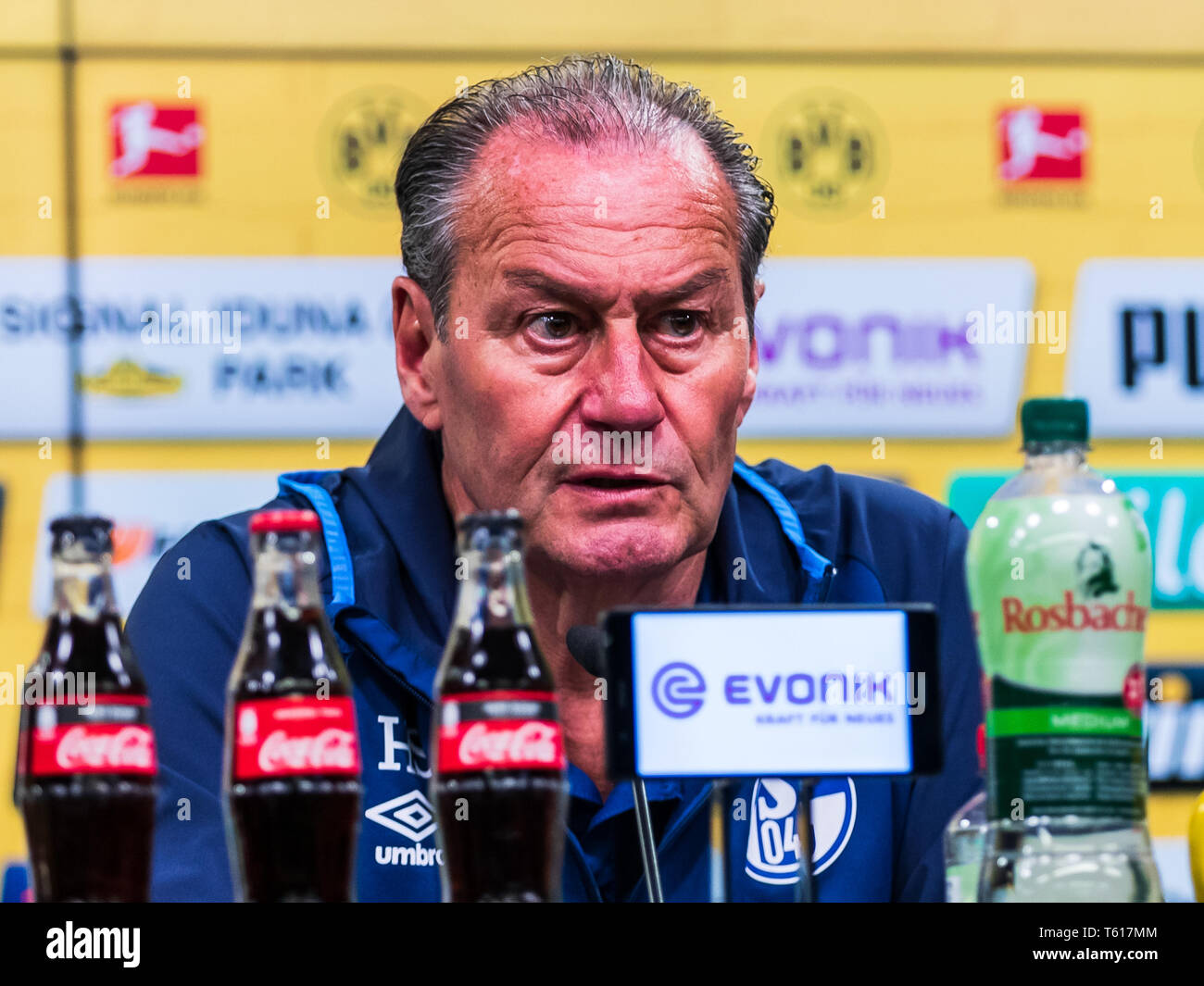 27 april 2019 Dortmund, Germany Soccer German Bundesliga Borussia Dortmund v Schalke 04   Huub Stevens coach (Schalke 04) Stock Photo