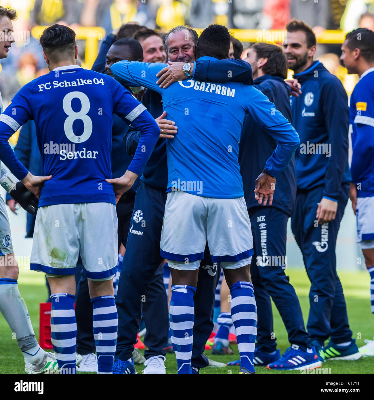 27 april 2019 Dortmund, Germany Soccer German Bundesliga Borussia Dortmund v Schalke 04   Huub Stevens coach (Schalke 04) Stock Photo