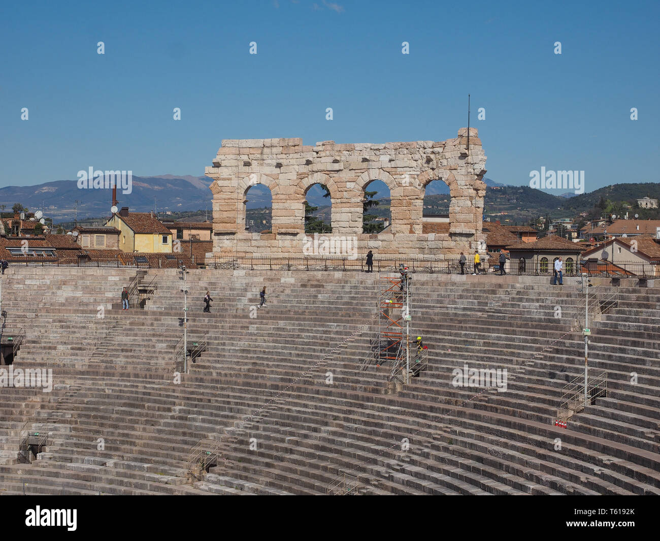 VERONA, ITALY - CIRCA MARCH 2019: Arena di Verona roman amphitheatre ...