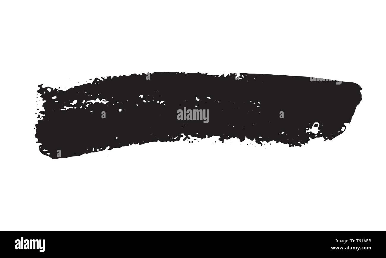 Brush strokes Set hand drawn grunge texture vector illustration ...
