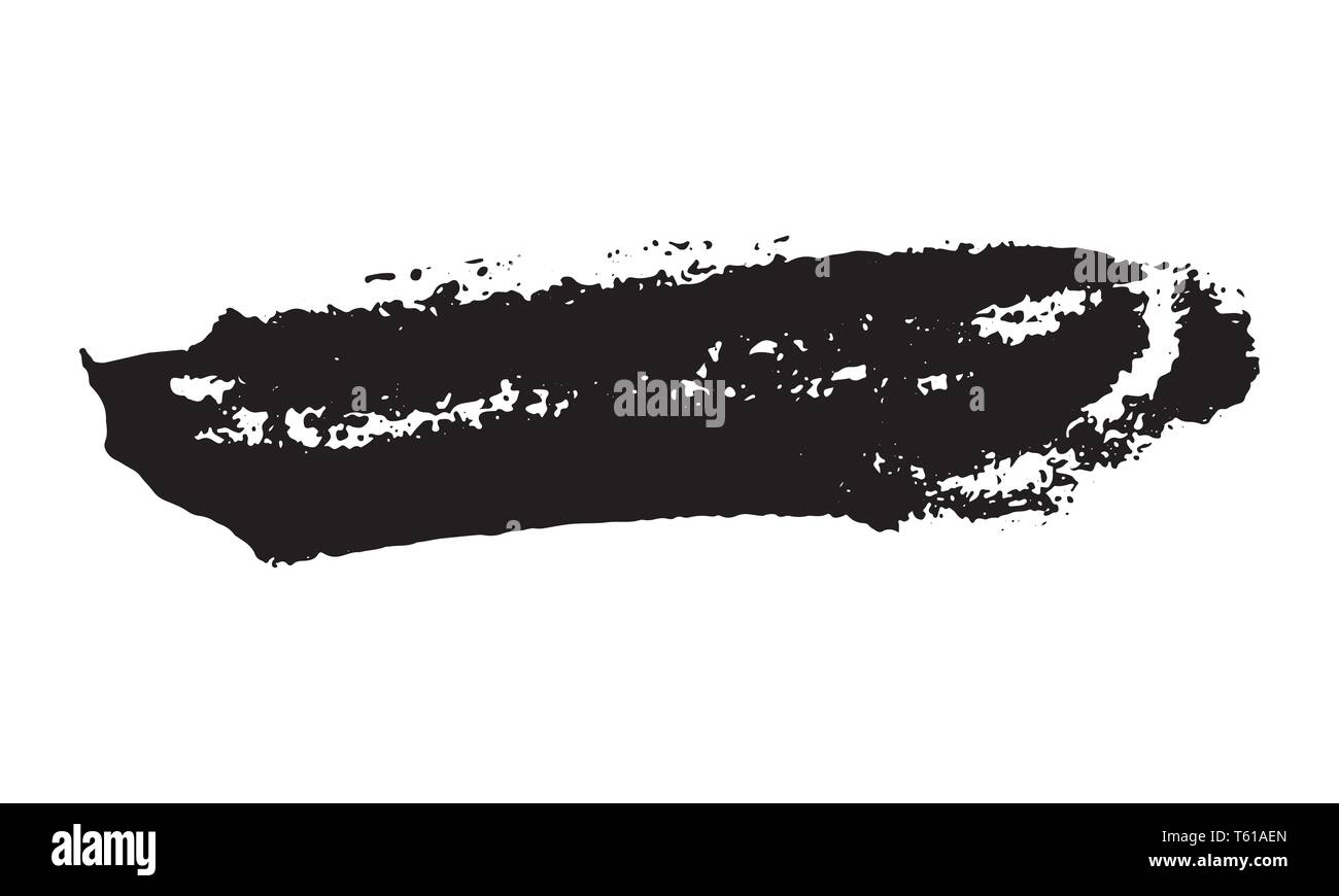 Brush strokes Set hand drawn grunge texture vector illustration ...