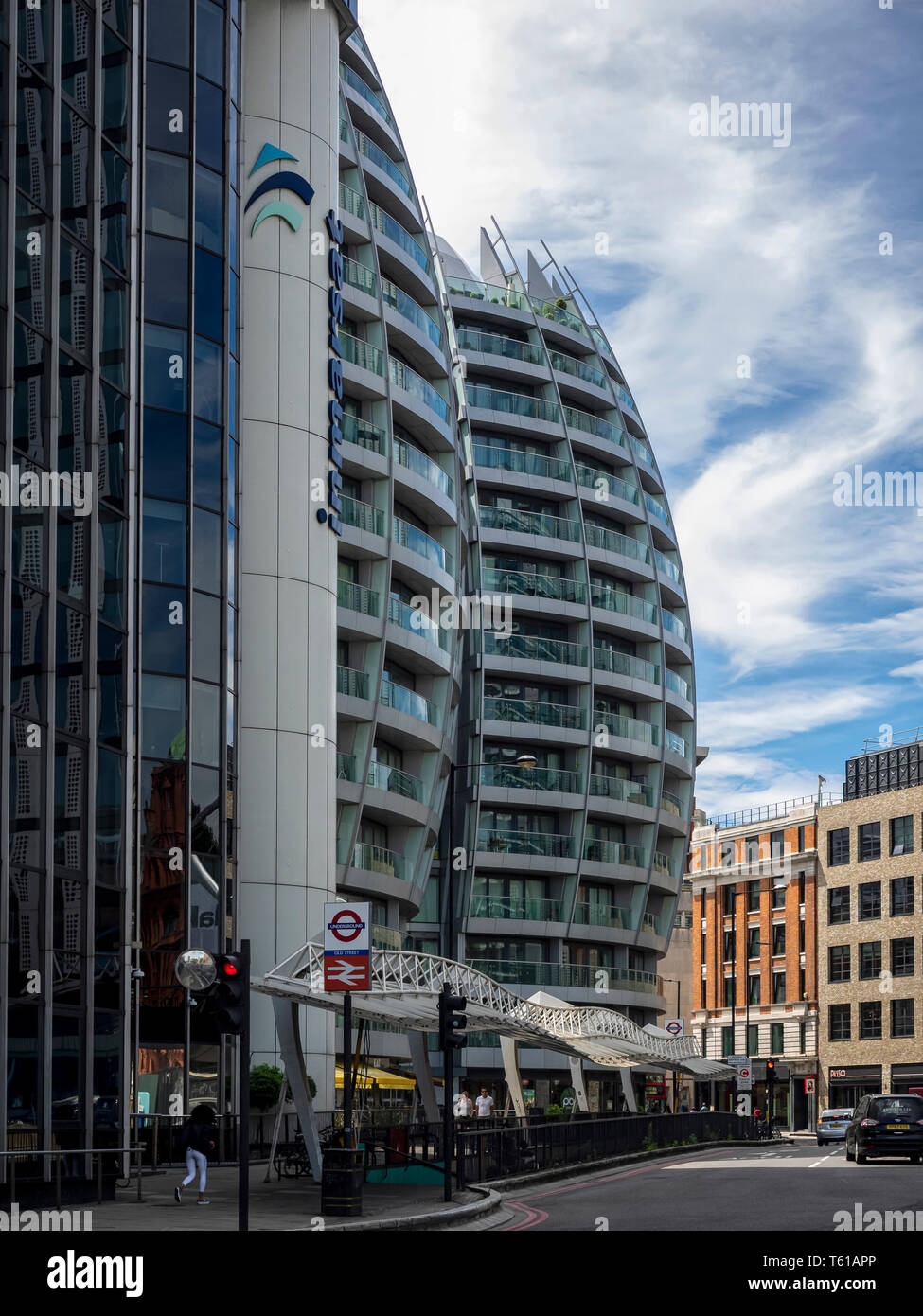 ISLINGTON, LONDON Bezier Apartment Building in City Road Stock Photo