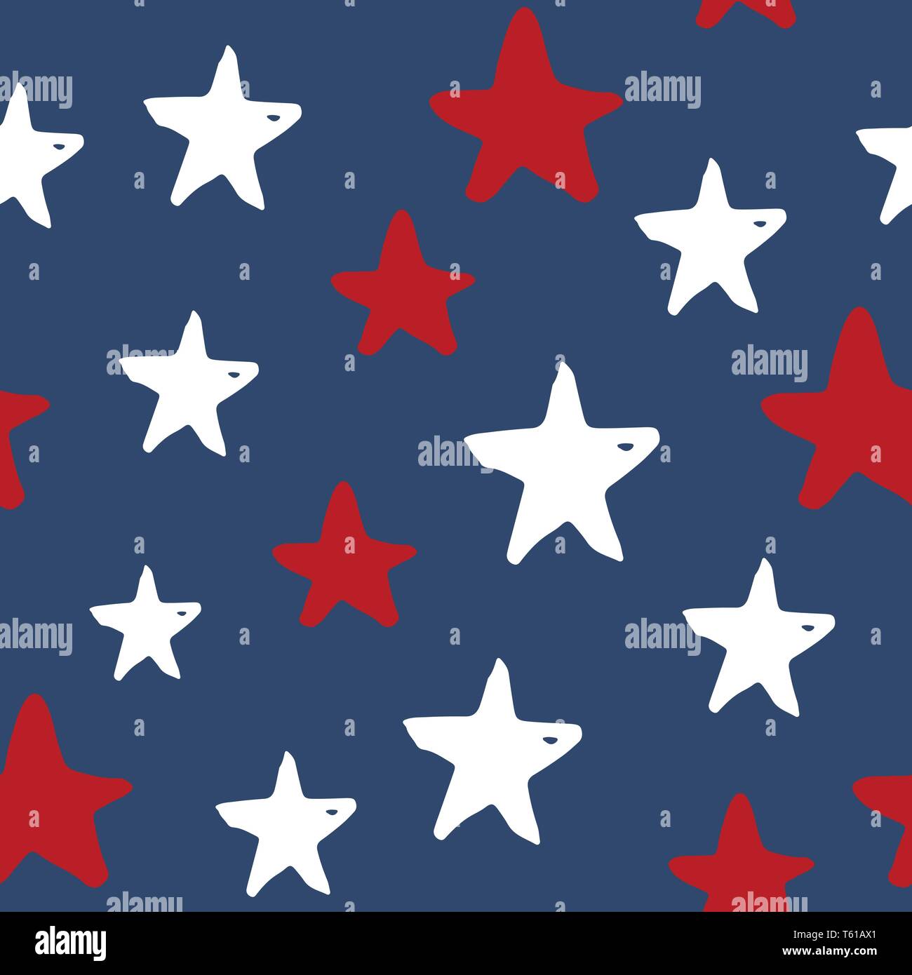 Star seamless pattern, Hand drawn sketched doodle stars, vector ...