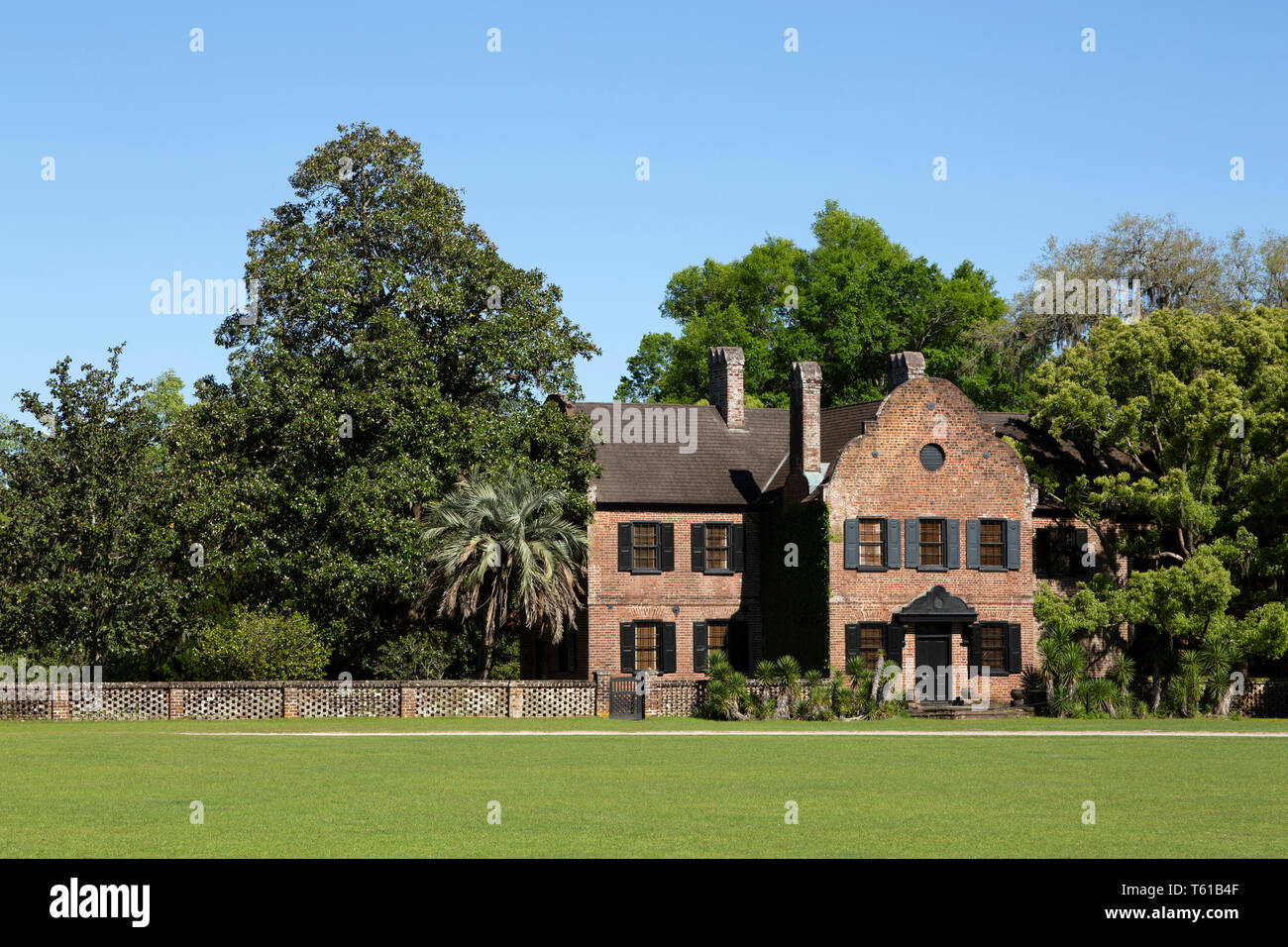 The House at Middleton PLace in Charleston, South Carolina, USA. The house (South Flanker) houses a museum. Stock Photo