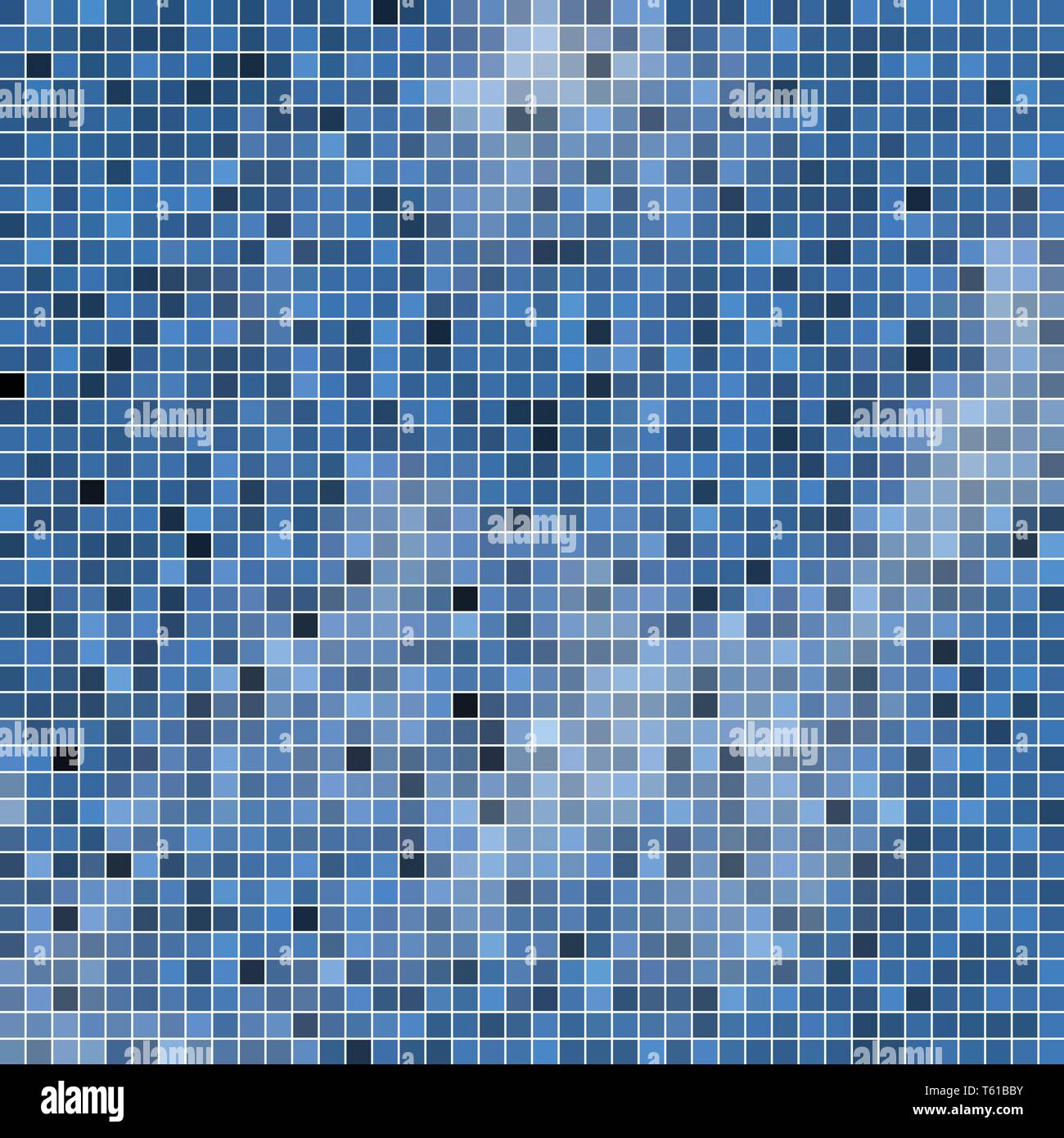 abstract vector square pixel mosaic background - blue Stock Vector ...