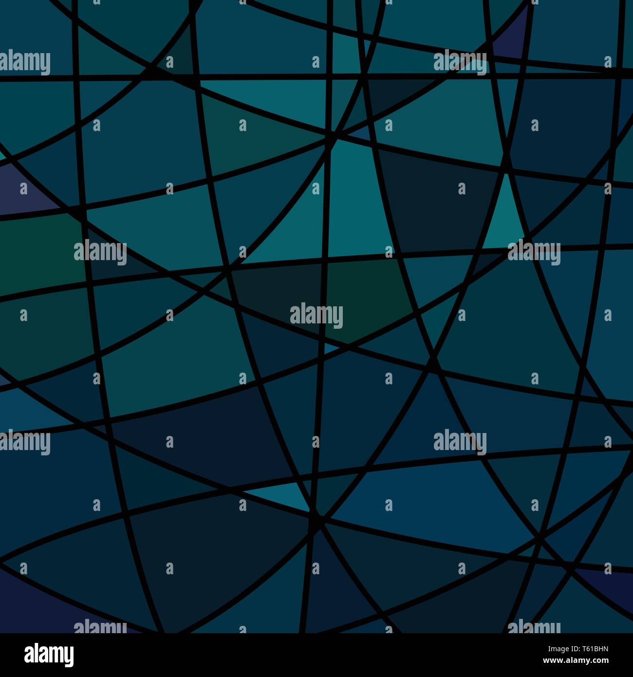 abstract vector stained-glass mosaic background - dark blue Stock ...