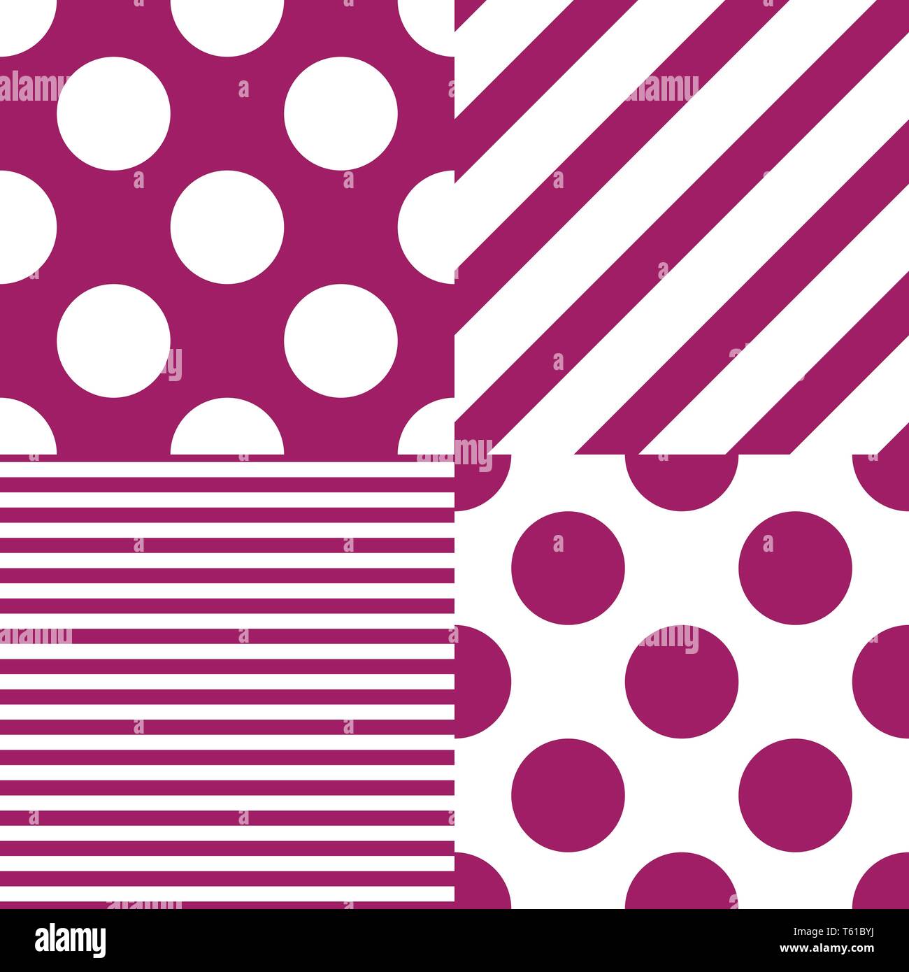 Set of four vector seamless patterns Stock Vector