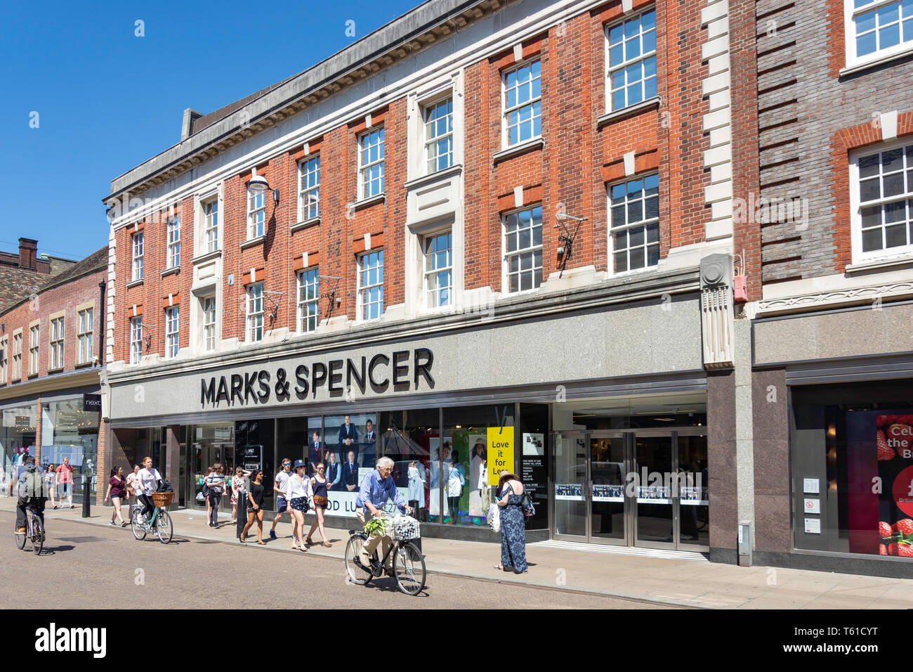 Marks & Spencer department store, Sidney Street, Cambridge, Cambridgeshire, England, United Kingdom Stock Photo
