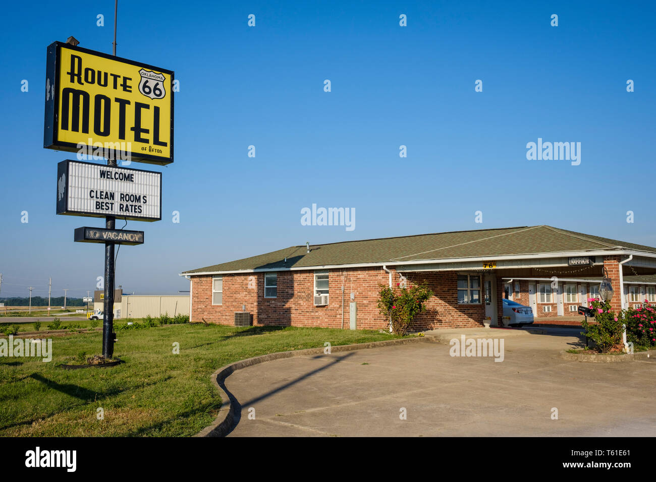 Route 66 Motel on U.S. Route 66 in Afton, Oklahoma, USA Stock Photo Alamy