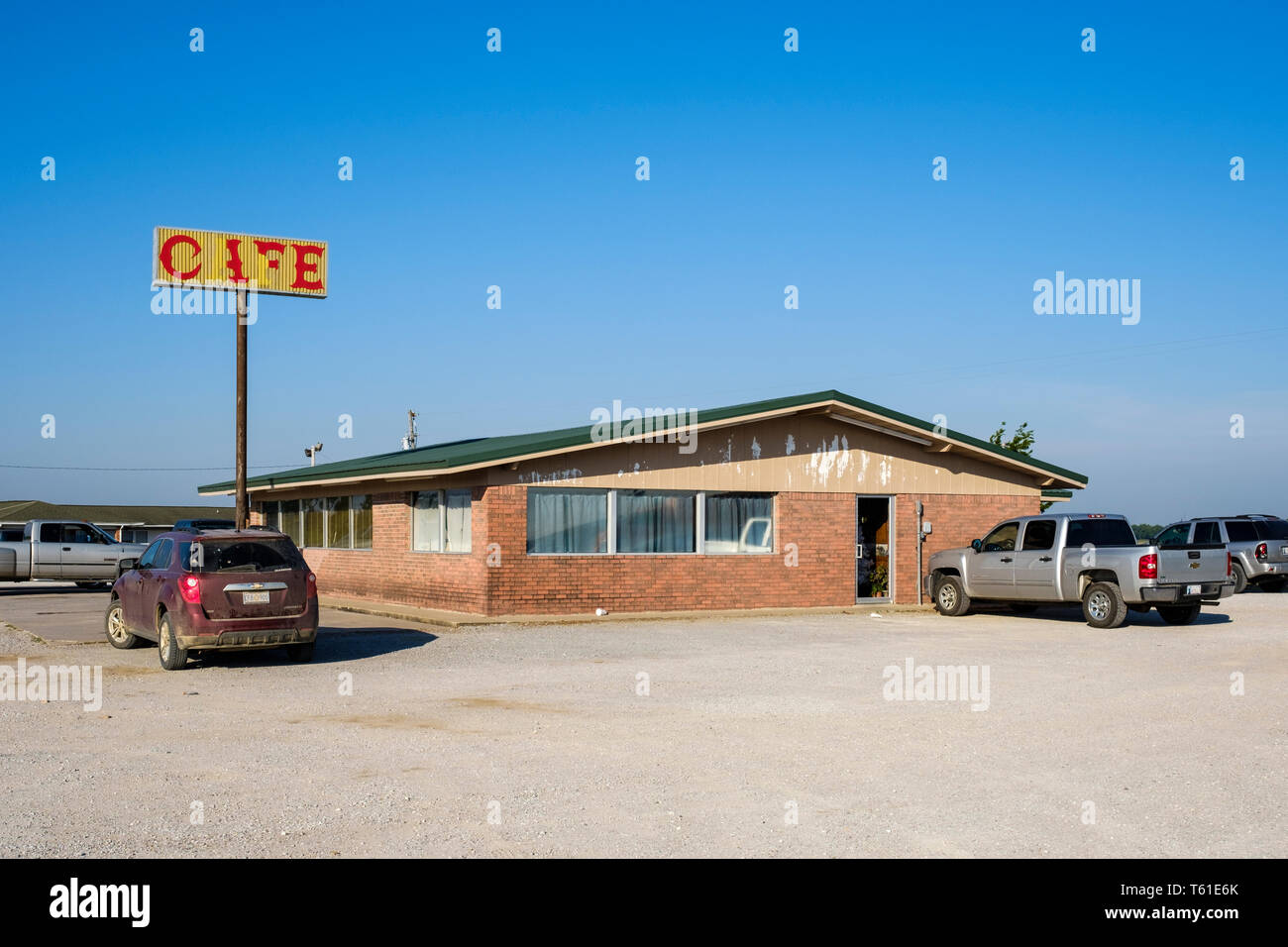 Green Country Cafe on U.S. Route 66 in Afton, Oklahoma, USA Stock Photo