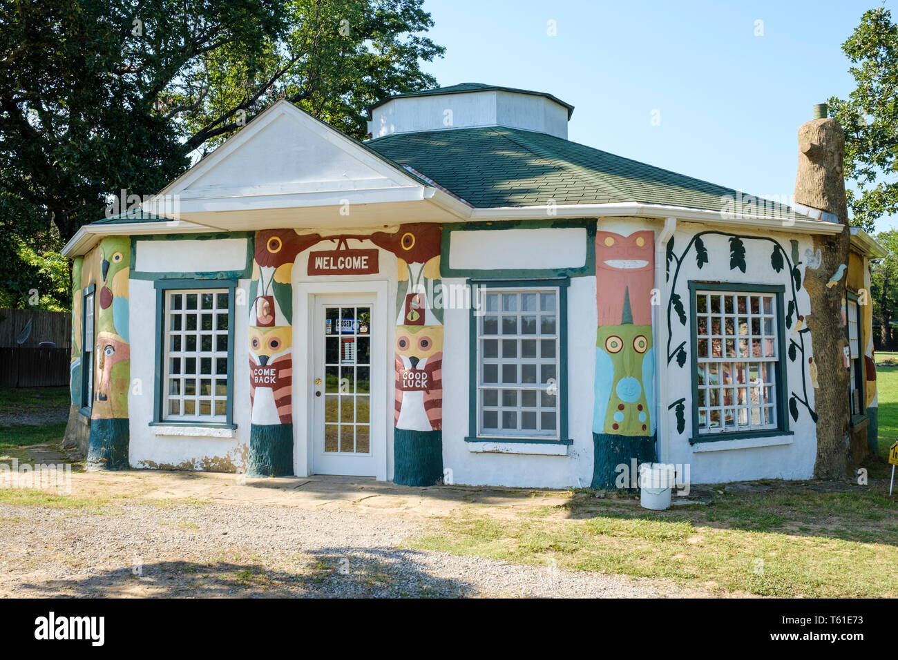 Ed Galloway’s Totem Pole Park in Foyil, Oklahoma, USA Stock Photo Alamy