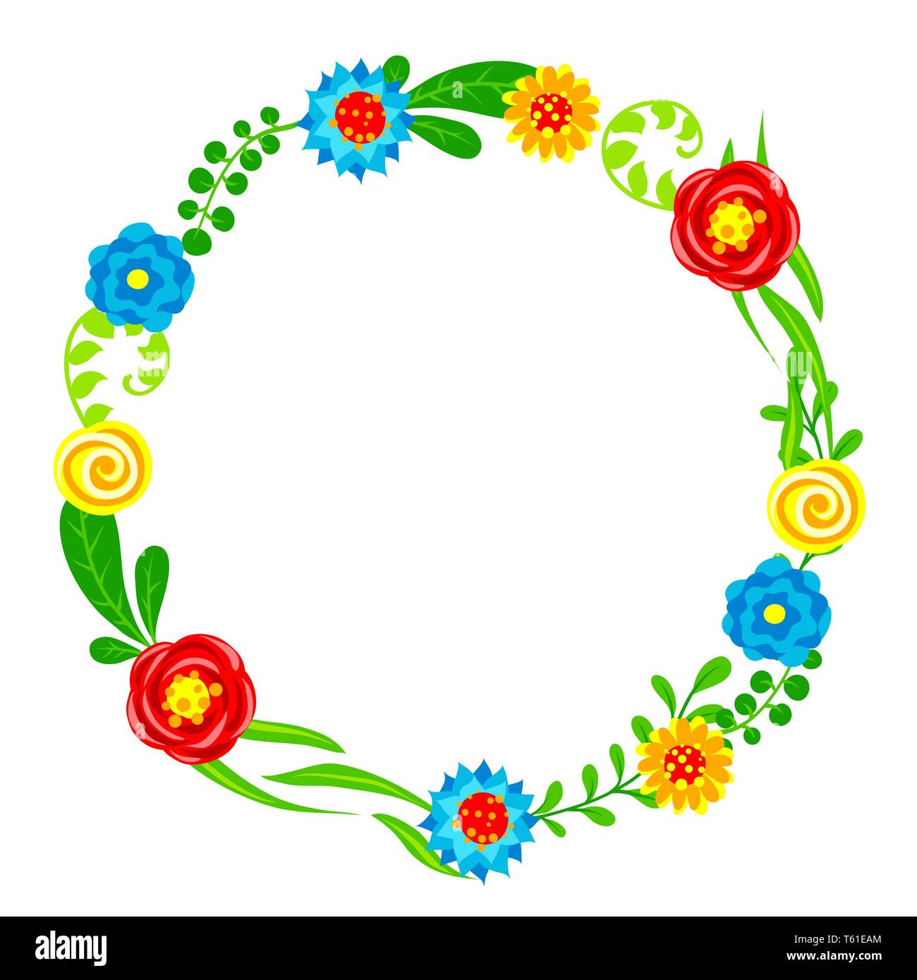 Frame with summer flowers Stock Vector Image & Art - Alamy