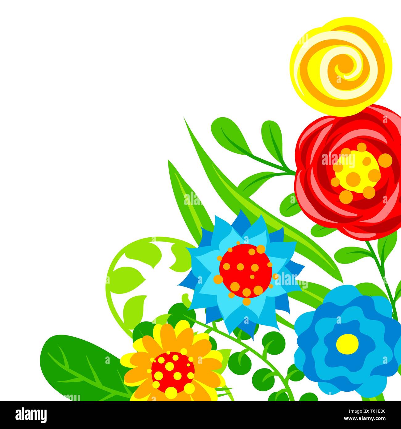 Background with summer flowers Stock Vector Image & Art - Alamy