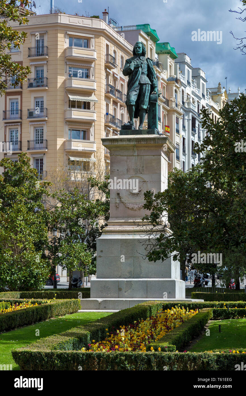 Sculpture of Esteban Murillo. Museo del Prado. (Prado Museum). Madrid, Spain. Stock Photo