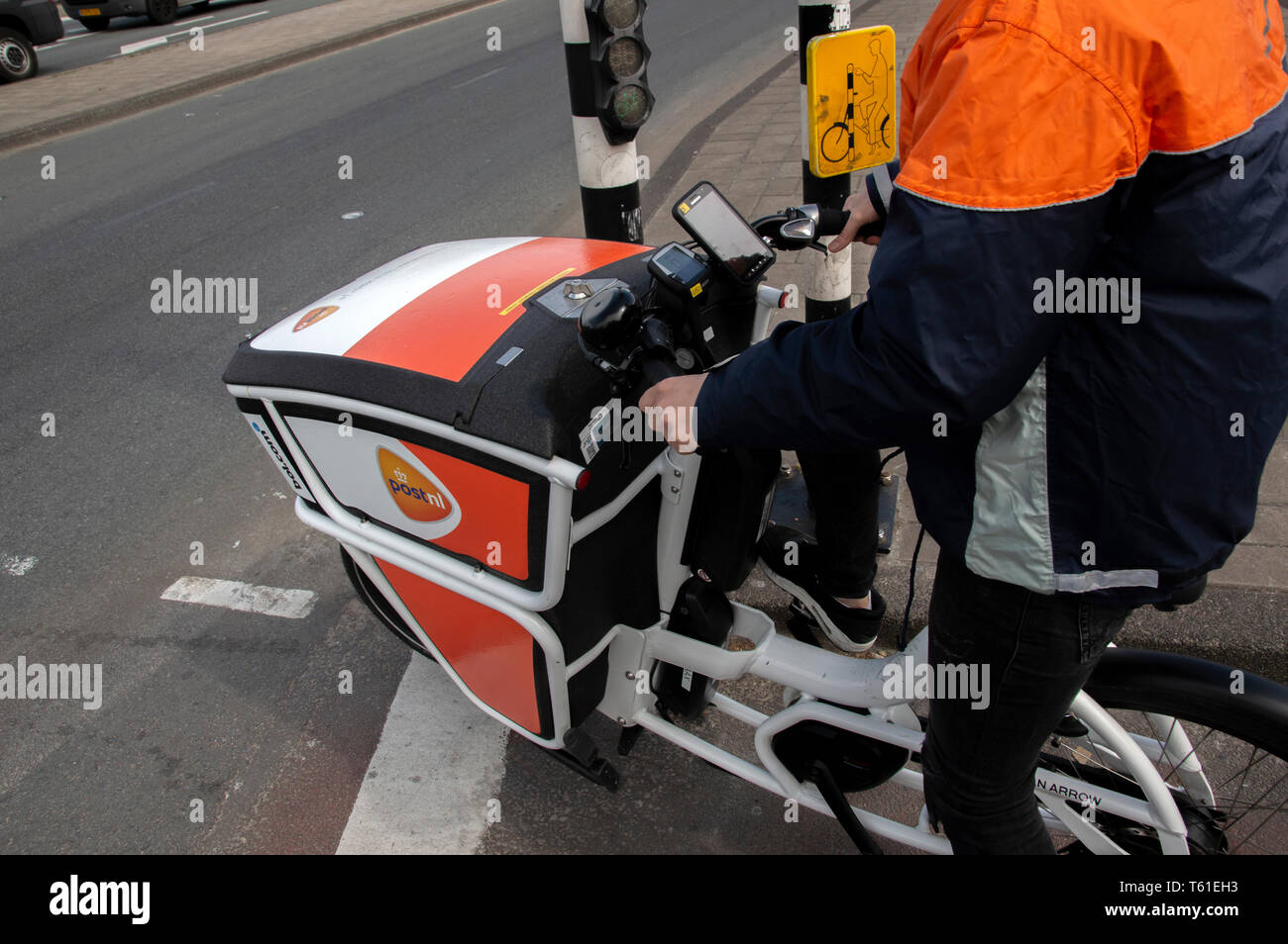 Electrical Bicycle From Post.nl At Amsterdam The Netherlands 2019 Stock