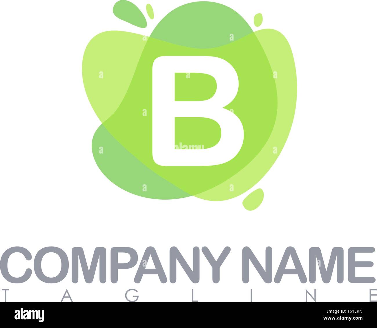 B MODERN LOGO LETTER Stock Vector