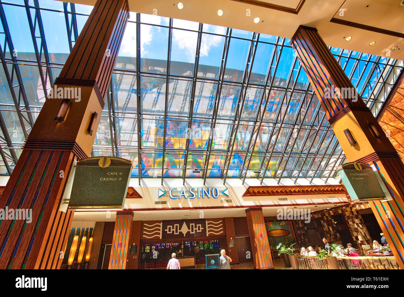 Buffalo, USA-March 10, 2019: Seneca Casino Entrance located in modern  shopping mall Stock Photo - Alamy