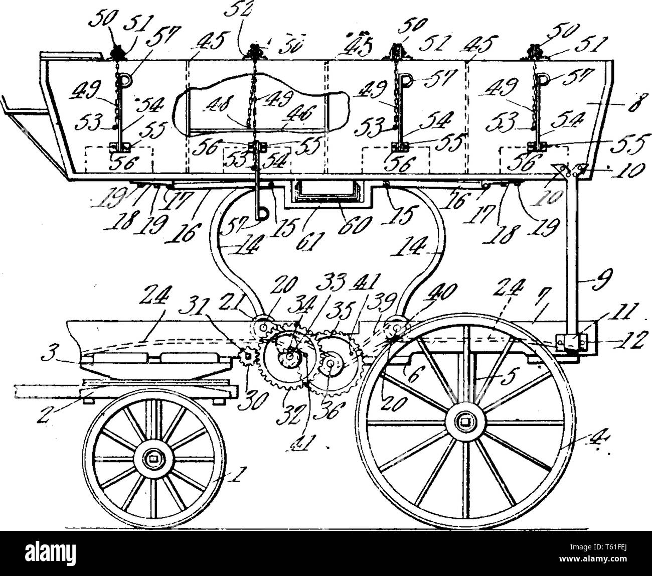 Wagon wheel engraving Stock Vector Images Alamy