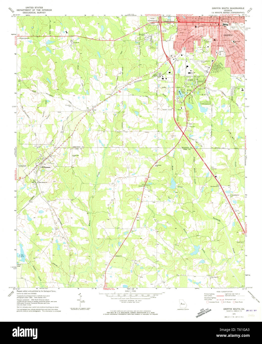 USGS Topo Map of Griffin, Georgia