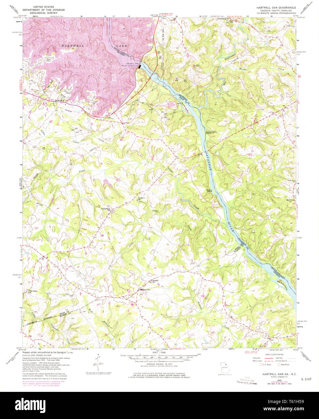 Map of hartwell hires stock photography and images Alamy