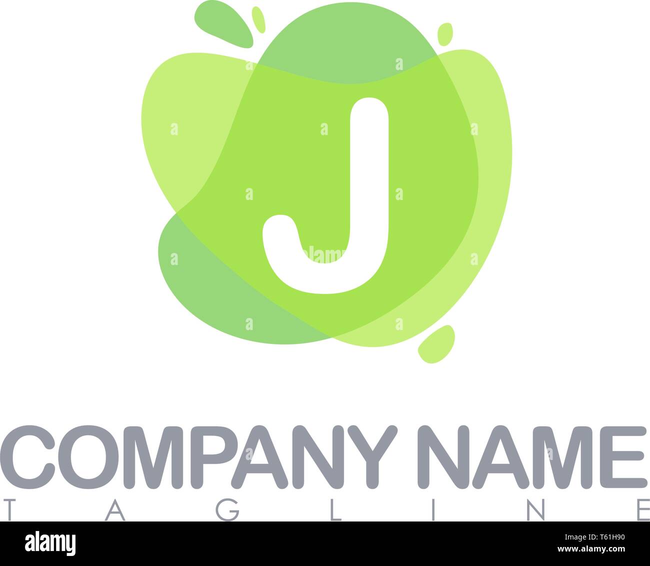 J Modern Logo Template Stock Vector Image Art Alamy