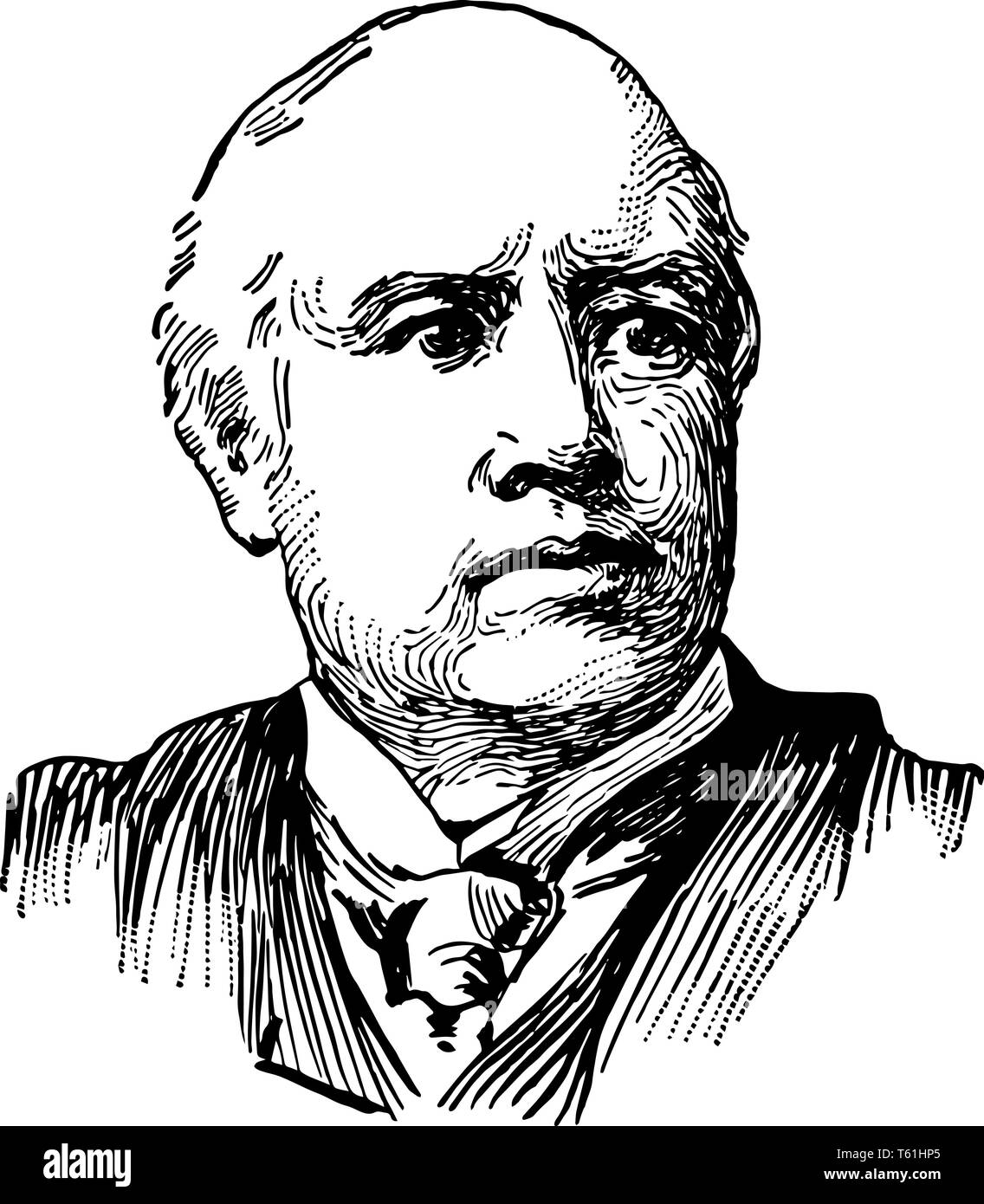 Robert Green Ingersoll 1833 to 1899 he was an American lawyer a civil war veteran politician and orator of the United States during the Golden age of  Stock Vector