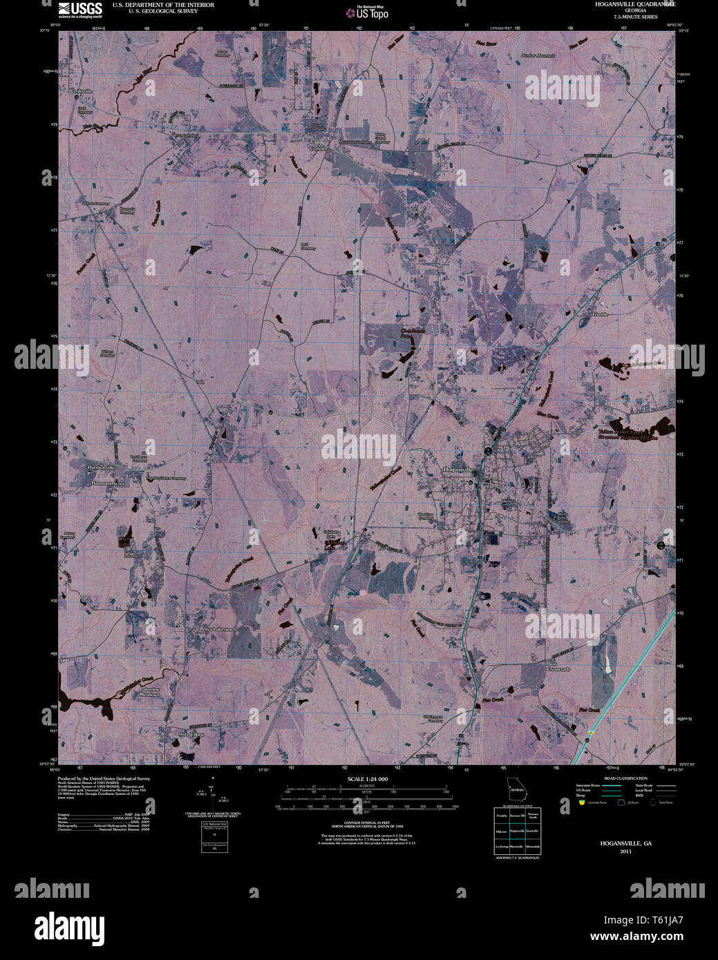 Hogansville map hires stock photography and images Alamy