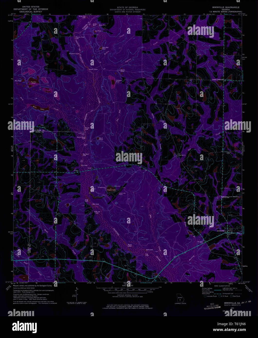 Irwinville map hires stock photography and images Alamy