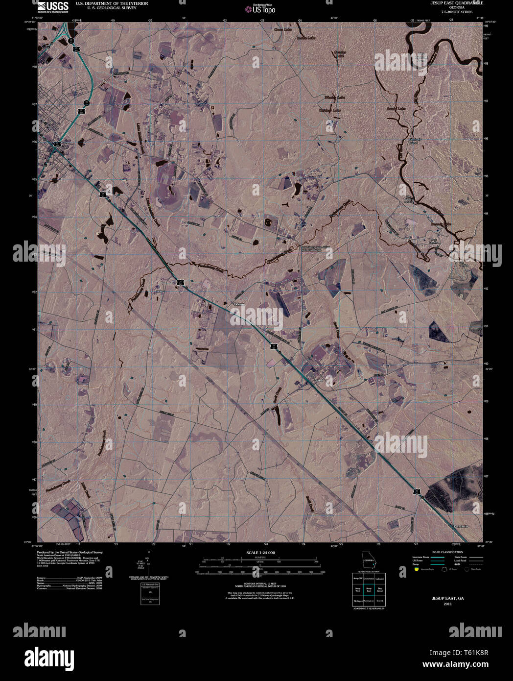 Jesup georgia map hi-res stock photography and images - Alamy