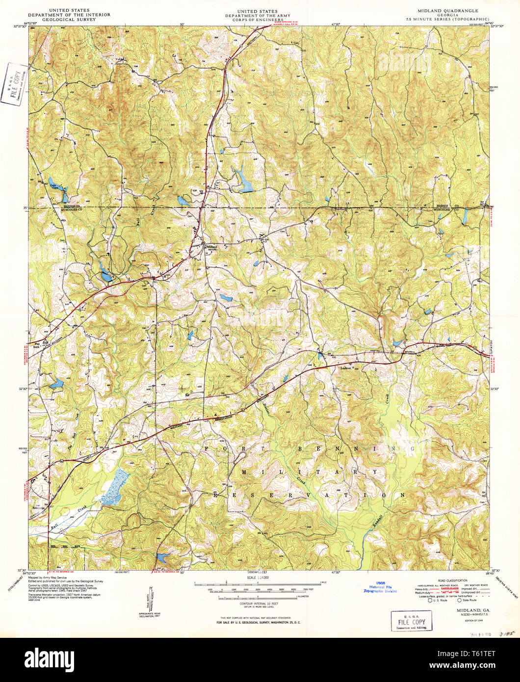 Map of midland hi-res stock photography and images - Alamy