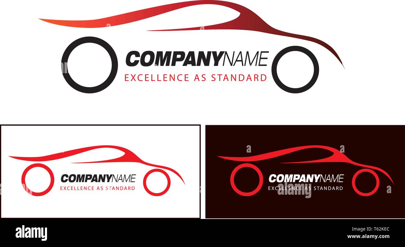 Vector illustration of a motorsports company logos Stock Vector Image