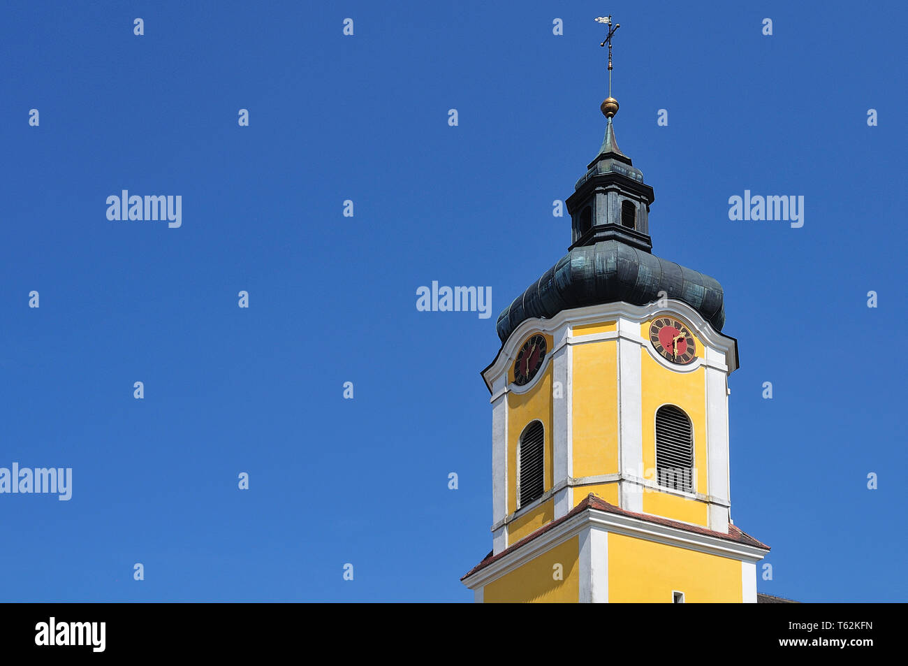 onion dome of spire of baroque church in Dellmensingen near Ulm in Germany Stock Photo Alamy