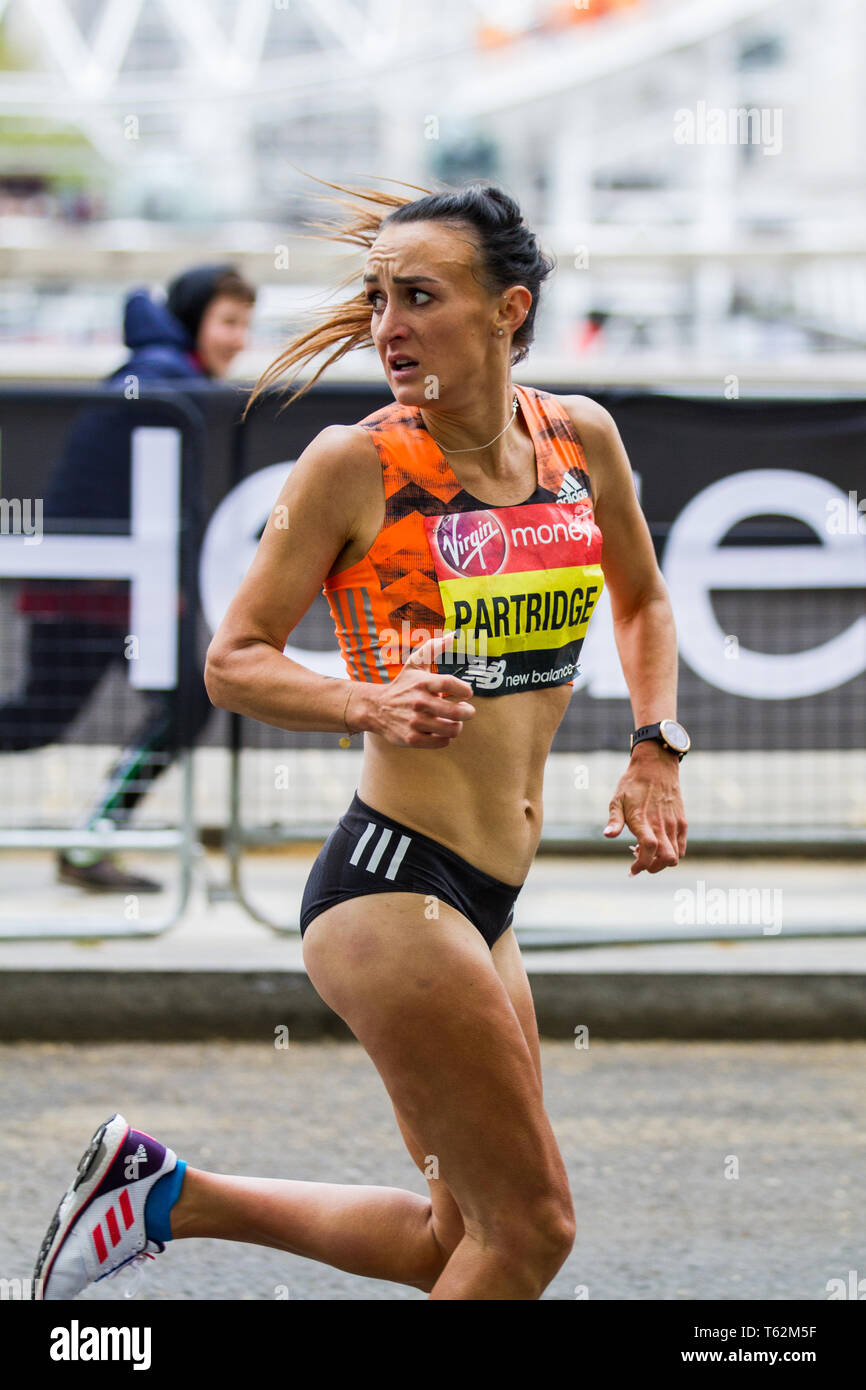 London UK 28th April 2019 Lily Partridge On Victoria Embarkment 