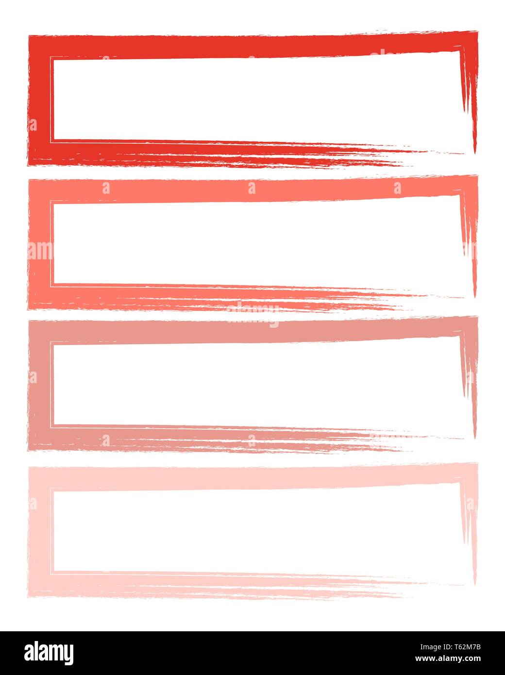 abstract background Doodle brush strokes set rectangles Stock Vector