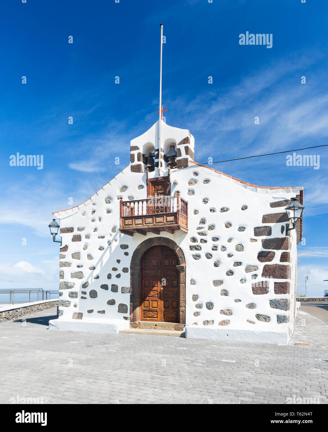 The small chapel Ermita de San Bartolome in the east of La Palma, Spain. Stock Photo