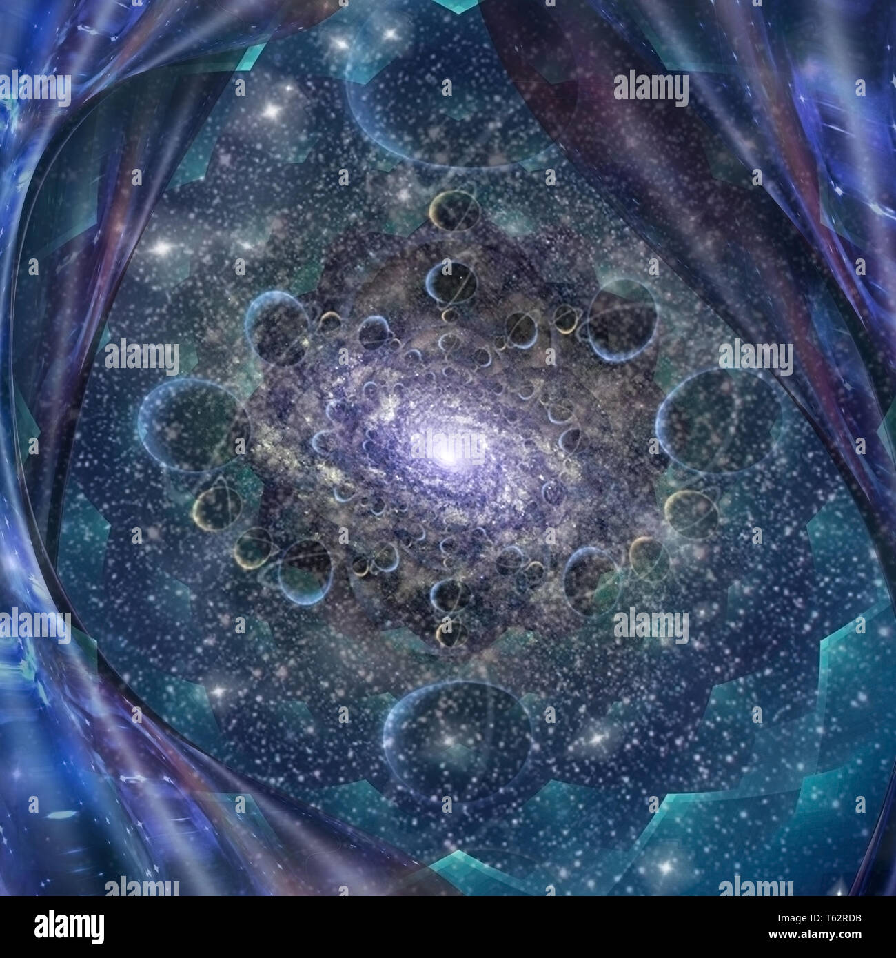 Endless universe. Warped space Stock Photo Alamy