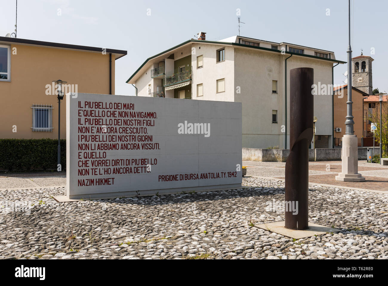 Memorial dedicated to the victims of Italy's War of Liberation and victims of Nazi Fascizm - San Canzian d’Isonzo, Friuli Venezia Giulia, Italy Stock Photo