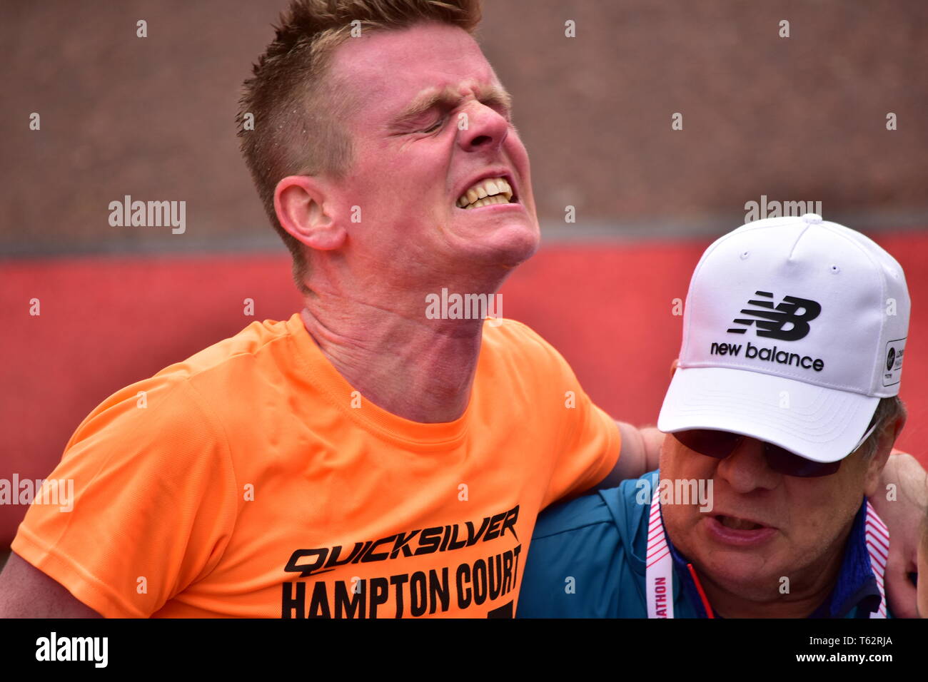 London Marathon 2019 Pain Stock Photo