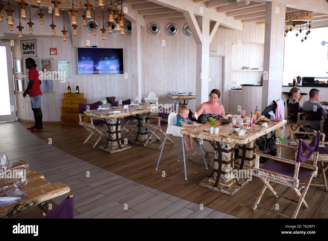 Bikini Beach Club, Santa Maria, Sal Island, Cape Verde, Africa Stock Photo  - Alamy