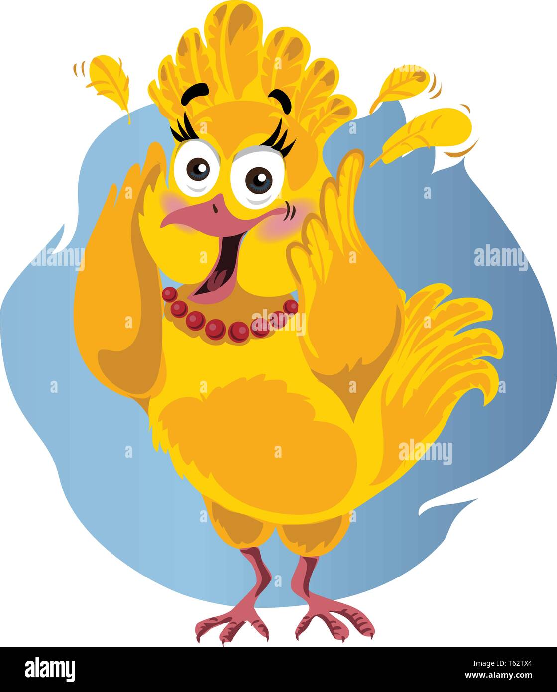 Scared Turkey Funny Vector Cartoon - Illustration of Thanksgiving bird in panic Stock Vector