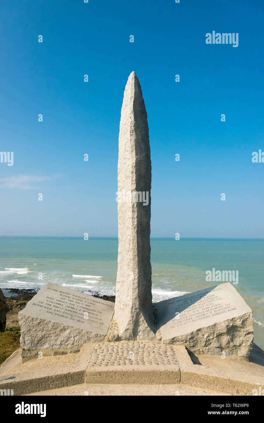 La Pointe Du Hoc US Ranger Memorial Stock Photo Alamy